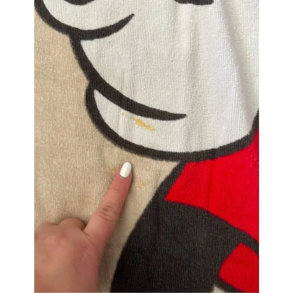 Vintage style Mickey Mouse Beach towel - 53x29.5 inches - grey, black, white, an